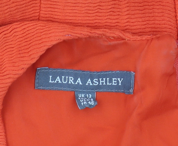 Laura Ashley Women's Orange Sheath Dress Size 12