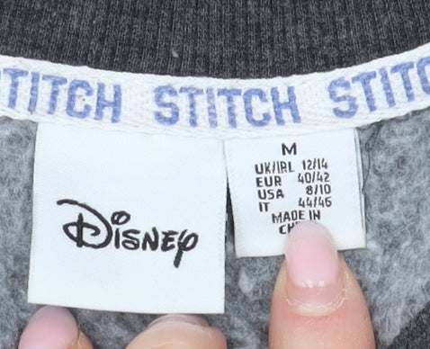 Disney Women’s Grey Stitch Sweatshirt M Pullover