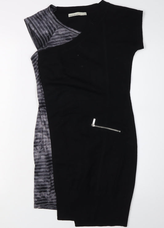 Karen Millen Women's Black Asymmetric Dress Size 10