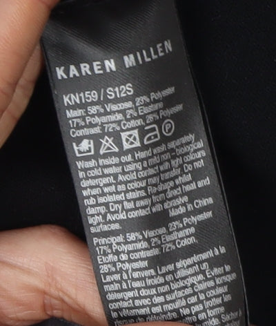 Karen Millen Women's Black Asymmetric Dress Size 10