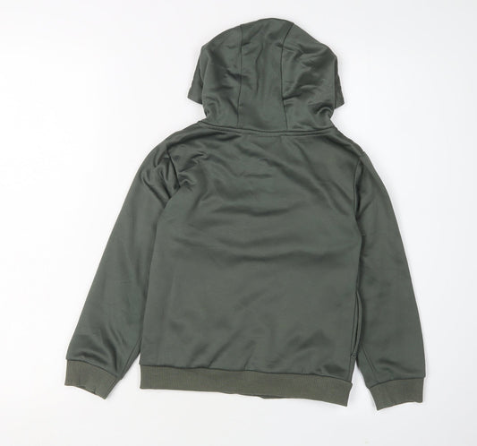 McKenzie Boys Green Colourblock Hoodie 6-7Y 1/4 Zip Casual