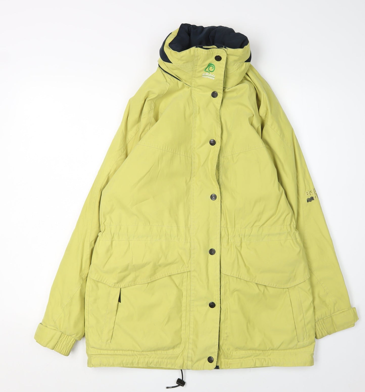 Craghoppers Women's Yellow Hooded Rain Jacket Size 10