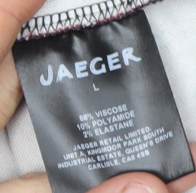 Womens UK Size L Jaeger Black Viscose Blend Blouse