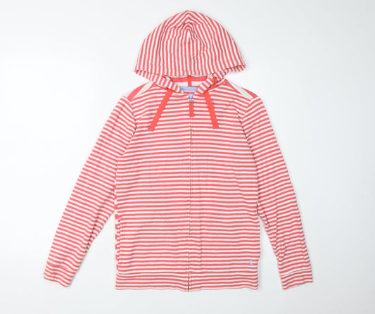 Womens UK 8 Regular Joules Red Full Zip Hoodie