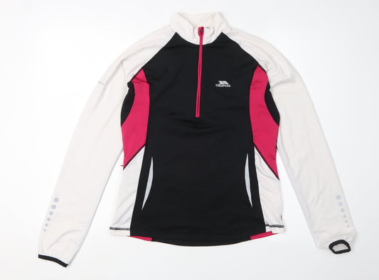 Trespass Women's Black Henley Sweatshirt, Size M