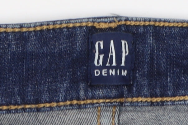 Gap Women's Blue Skinny Jeans Size 27 Distressed