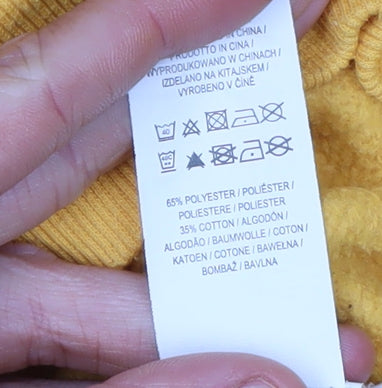 Disney Women's Yellow Animal Print Pullover Sweatshirt L