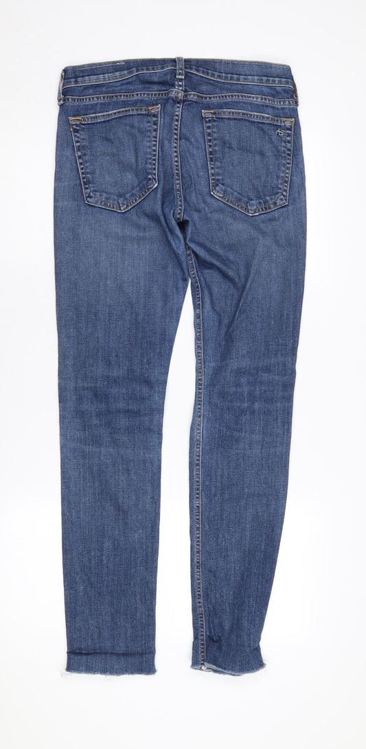 rag & bone Women's Blue Skinny Distressed Jeans Size 26