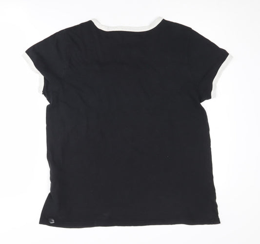 Levi's Women's Black Ringer T-Shirt Size L
