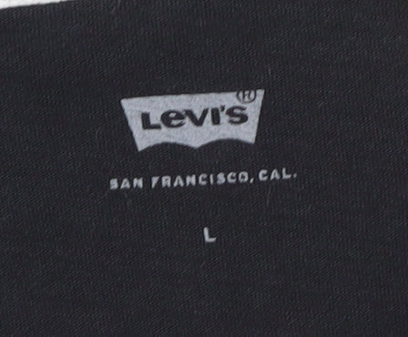 Levi's Women's Black Ringer T-Shirt Size L