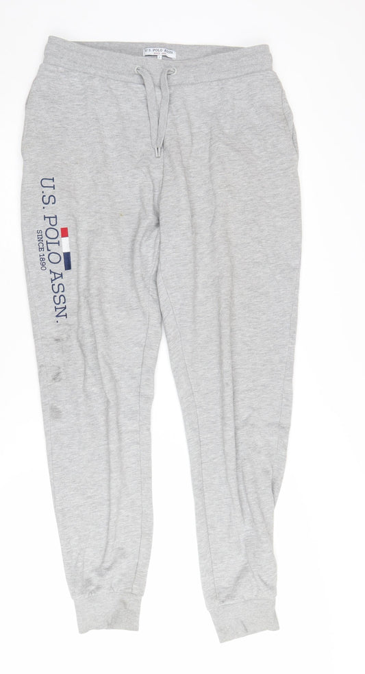 U.S. Polo Assn. Men's Grey Jogger Trousers L