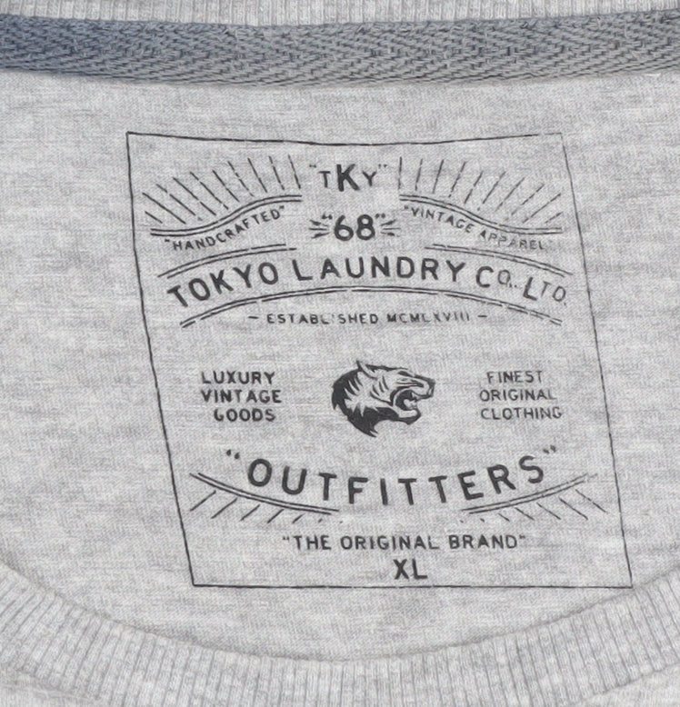 Tokyo Laundry Men's Grey XL Graphic T-Shirt