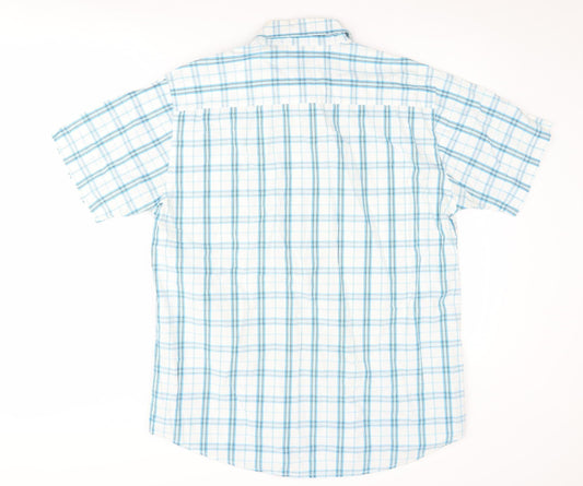 Lee Cooper Men's Blue Check Casual Shirt, Size L