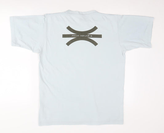 Nike Men's Medium Blue T-Shirt - Short Sleeve, Logo Accent