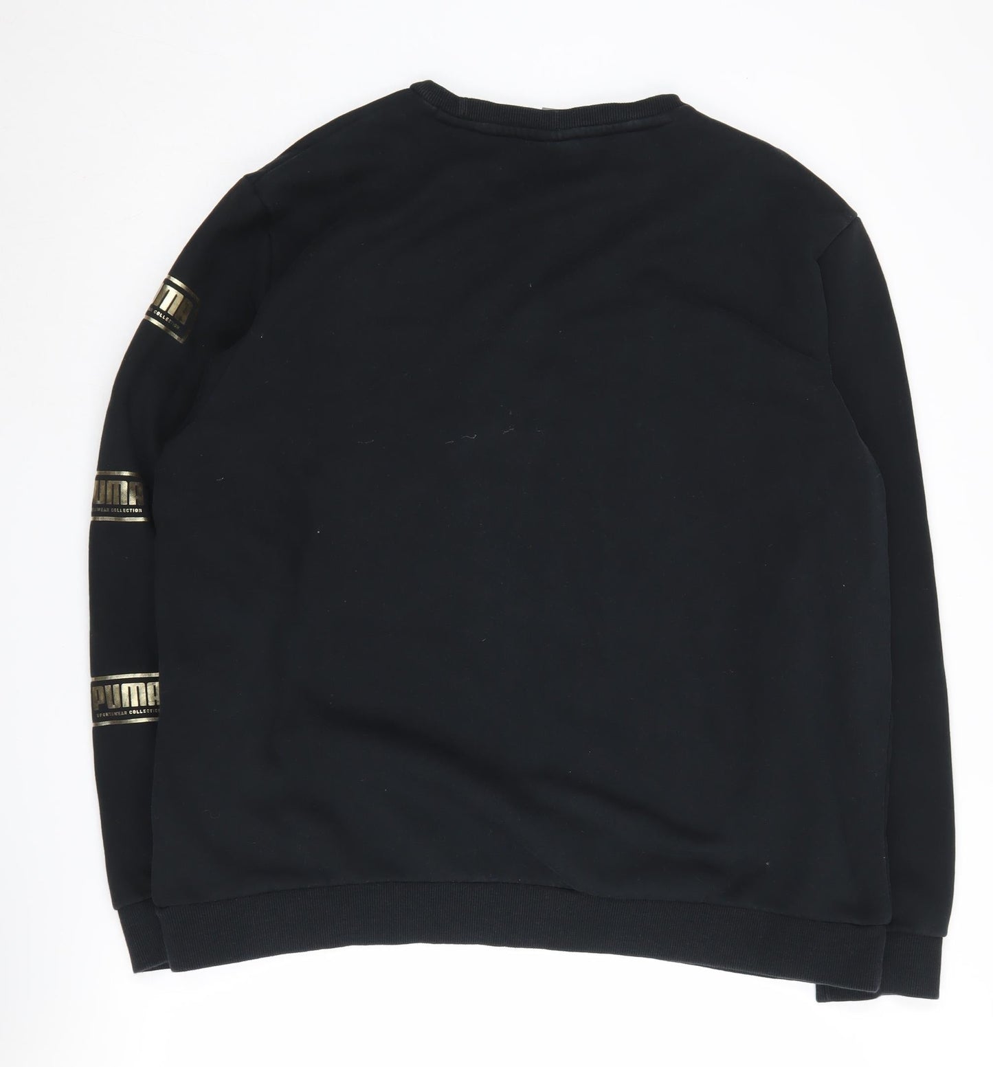 Puma Unisex Black Logo Sweatshirt 2XL Pullover