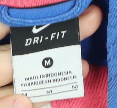 Nike Women's Blue Medium Zip Hoodie Gym Training