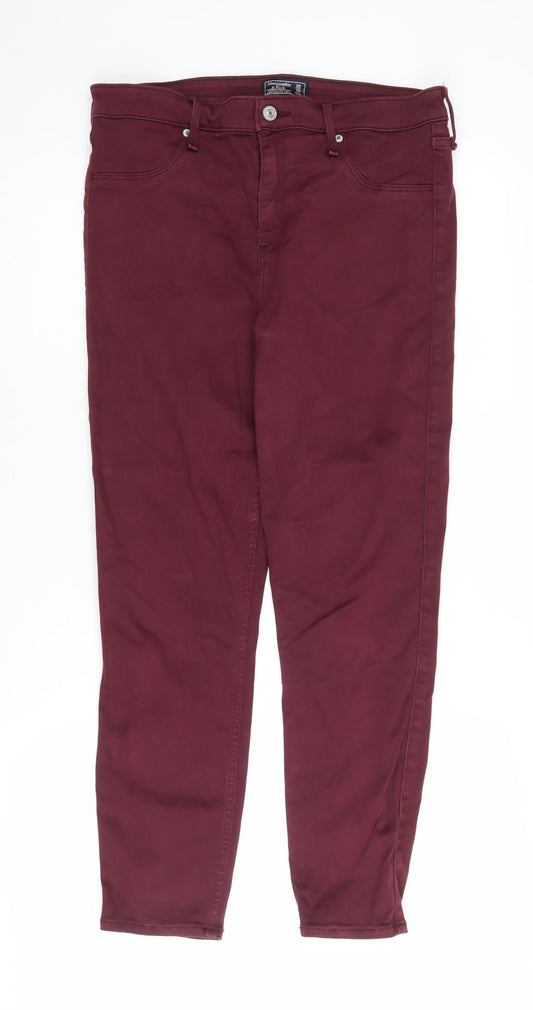 Abercrombie & Fitch Women's Red Slim Jegging Jeans Size 10