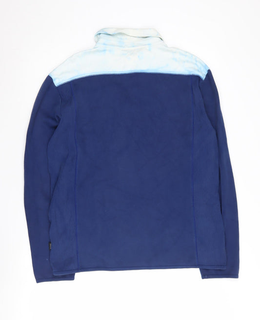 Boss Men's Blue Henley Sweatshirt, Size L, Cotton