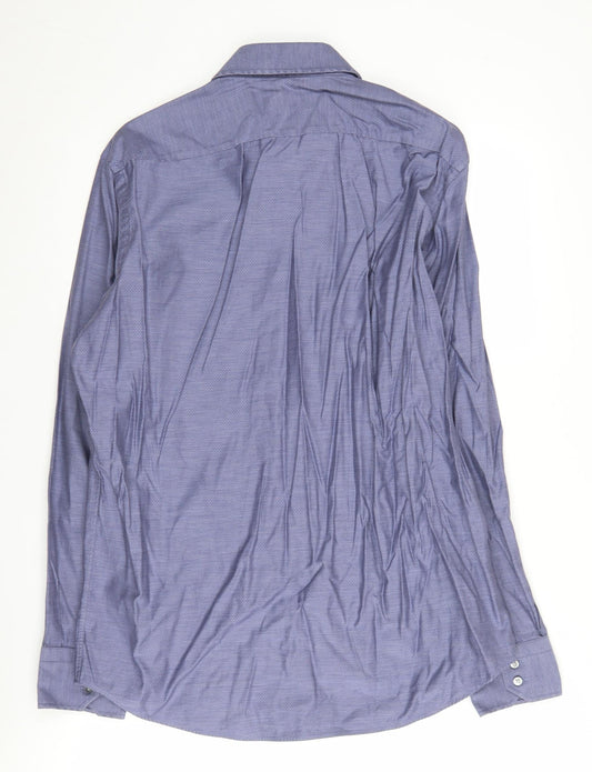 Hugo Boss Men's Blue Regular Fit Shirt Size 42