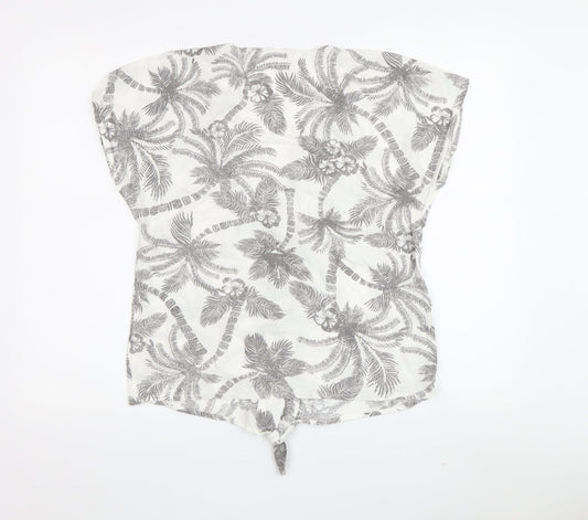 Fat Face Women's White Tropical Blouse Size 8