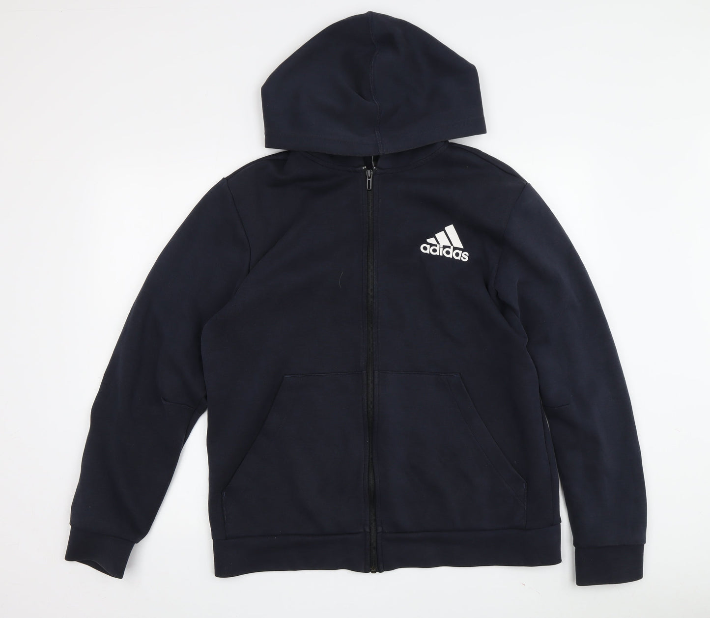 Adidas Men's Blue Full Zip Hoodie - Size L