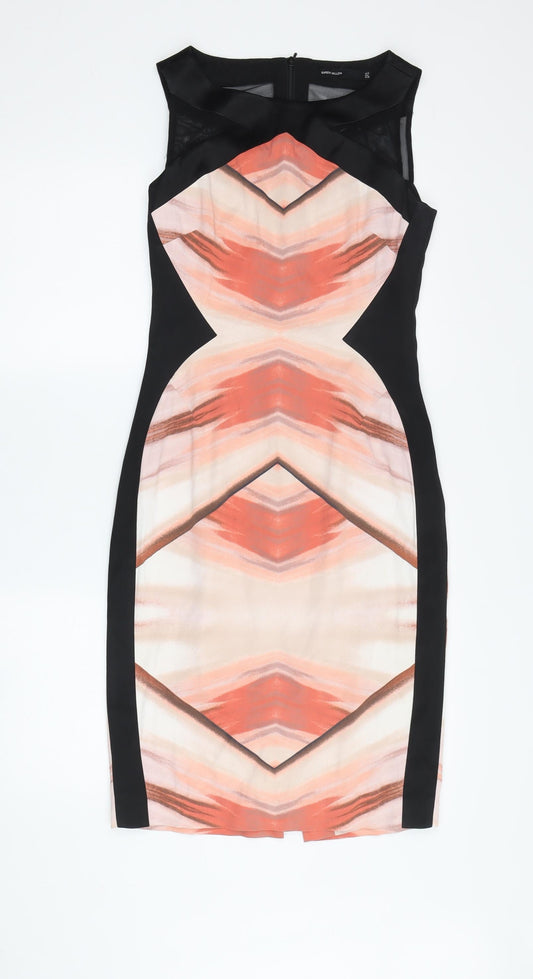 Karen Millen Women Multicoloured Sheath Dress Size 10