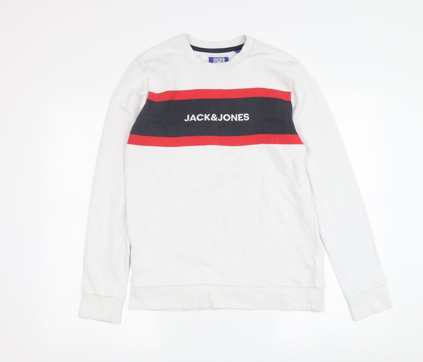 Jack & Jones Teens White Pullover Sweatshirt Size 164