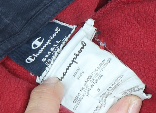 Champion Unisex Red Pullover Hoodie Size S