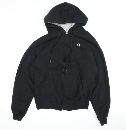 Champion Men's Black Full Zip Hoodie M - Regular Fit