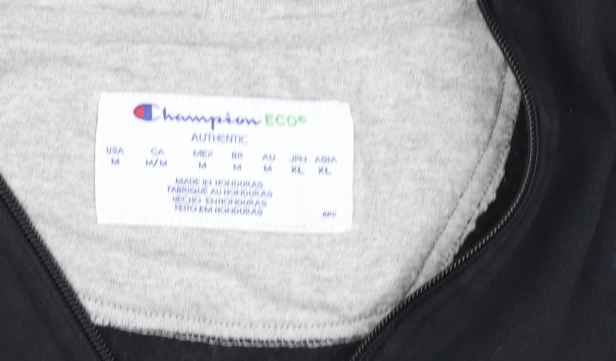 Champion Men's Black Full Zip Hoodie M - Regular Fit