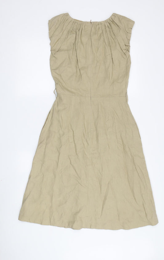 Laura Ashley Women's Beige A-Line Dress Size 8