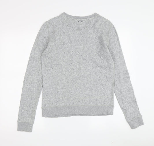 Converse Women's Grey Pullover Sweatshirt, S, Casual Knit