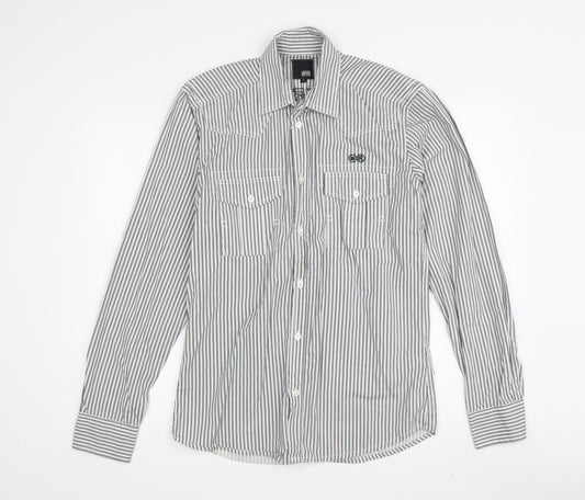Jack & Jones Men's Black Striped Shirt S