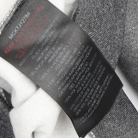 Brand and care label for McKenzie boys’ grey 10-12 hoodie with half zip and hood