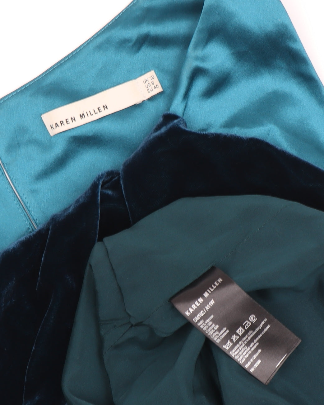 Karen Millen Women’s Blue Velvet Sheath Dress Size 12