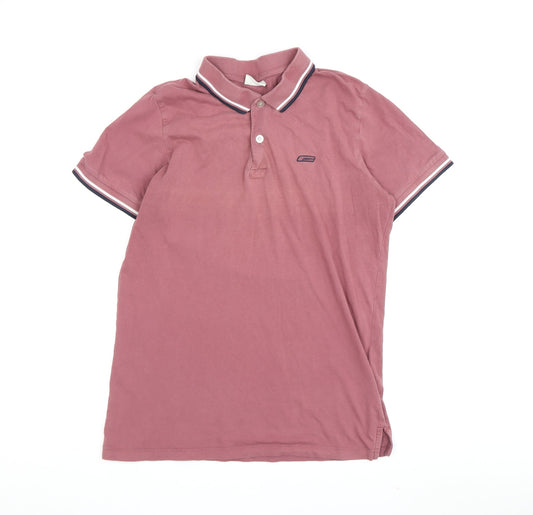 Rucker & Jones Men's Pink Polo Shirt M - Classic Short Sleeve