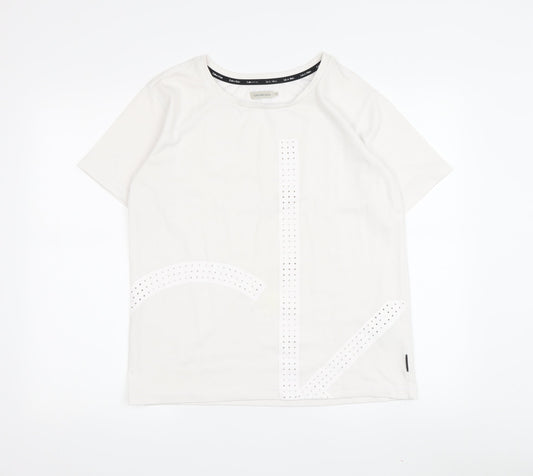Calvin Klein Women's White XS Casual T-Shirt Basic