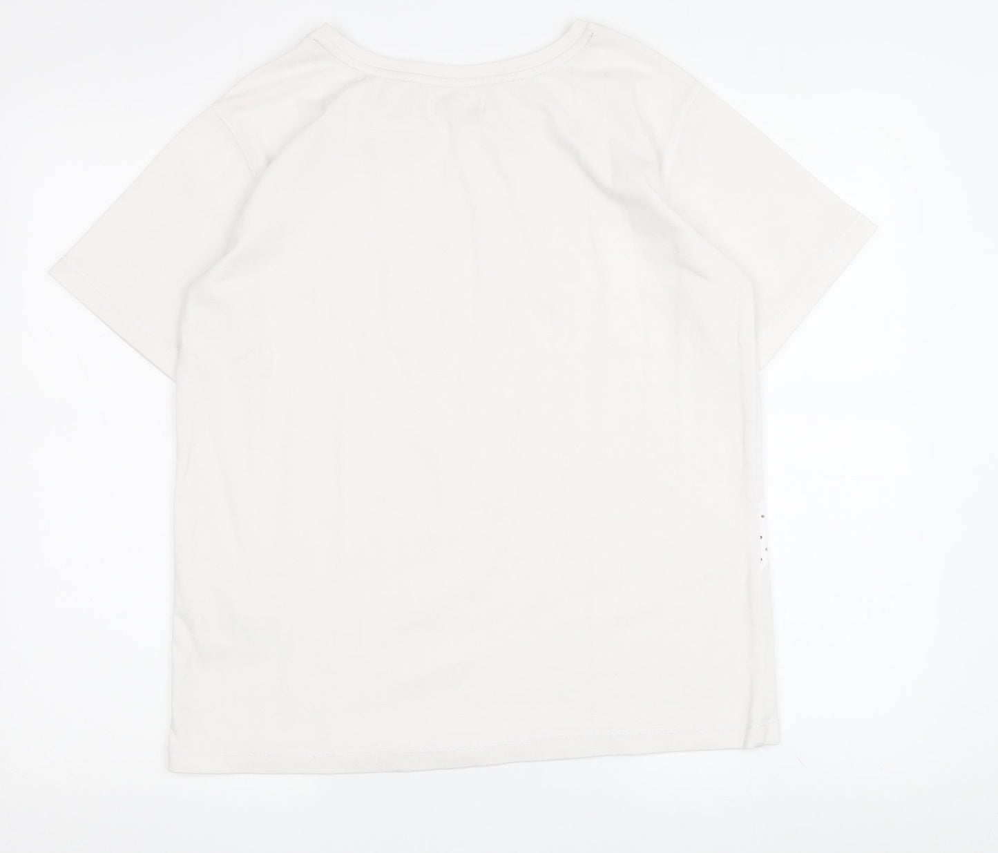 Calvin Klein Women's White XS Casual T-Shirt Basic