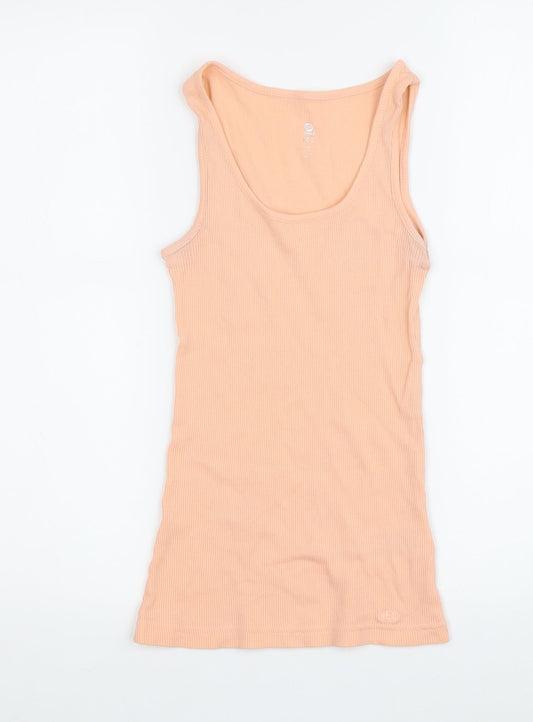 Womens UK Size XS adidas Beige Cotton Blend Tank