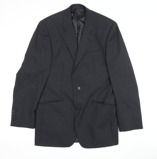 Jaeger Men's Grey Wool Blazer 38 Regular