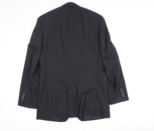 Jaeger Men's Grey Wool Blazer 38 Regular