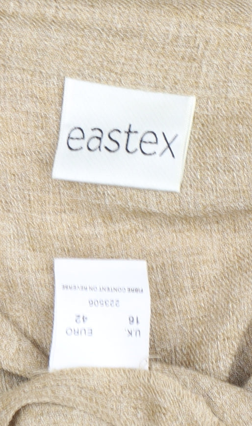 Eastex Women's Beige Button-Up Shirt Size 16