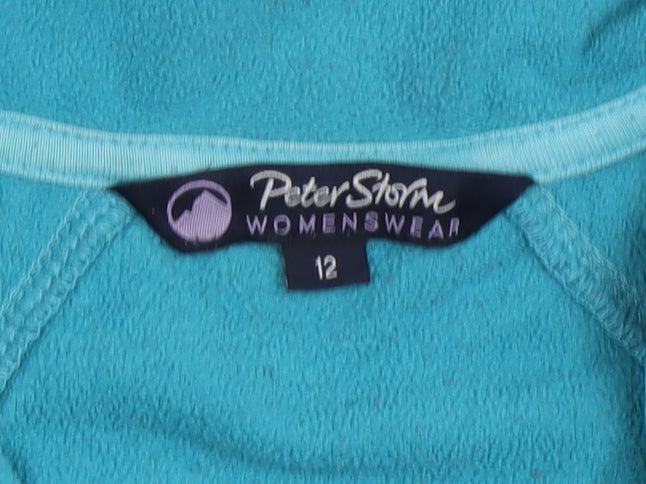 Peter Storm Women's Blue Fleece Pullover Sweatshirt Size 12