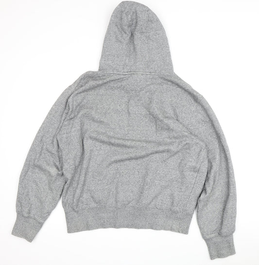 Champion Men's Grey Pullover Hoodie, Size L, Logo Accent