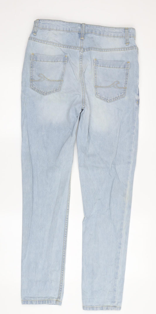 Roxy Women's Blue Straight Jeans with Pockets - Size 26