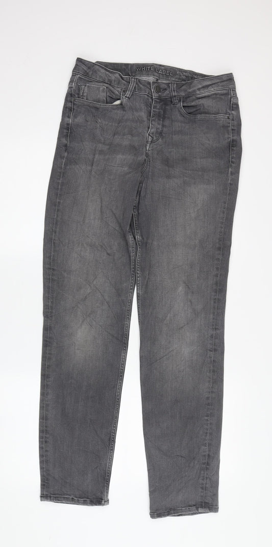 White Label Women's Grey Straight Jeans Size 10