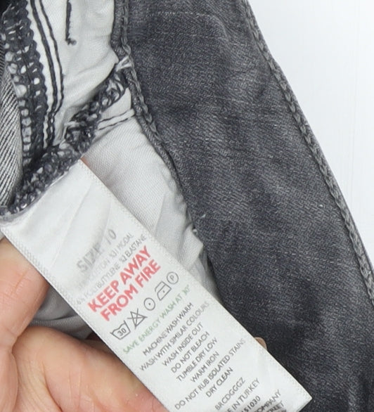 White Label Women's Grey Straight Jeans Size 10