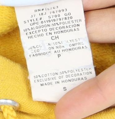 Champion Yellow Unisex Hoodie S Graphic Print