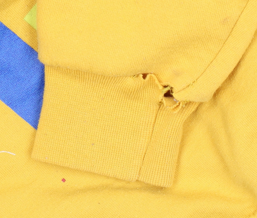 Champion Yellow Unisex Hoodie S Graphic Print