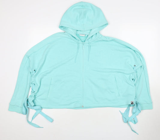 Puma Women's Blue Hooded Cape Hoodie Size 12